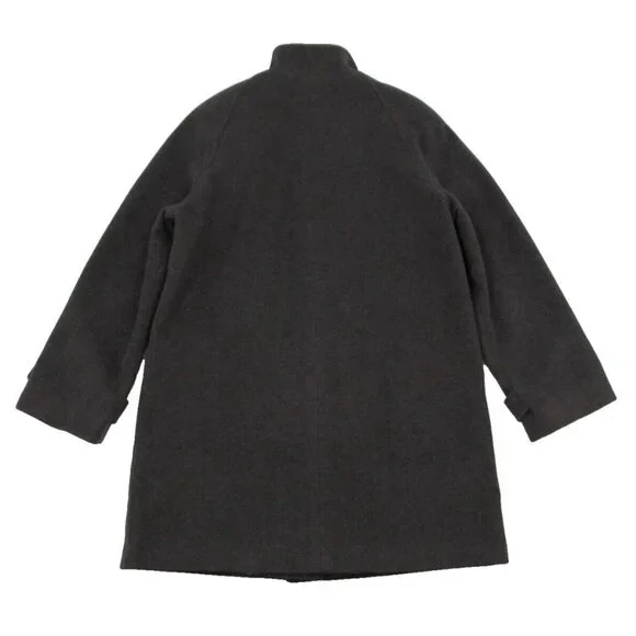 Vintage Jones New York Overcoat Womens Sz 12 Charcoal Gray Wool Lined Button Up - Picture 15 of 16